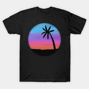 Palm Tree in Beach Sunset T-Shirt